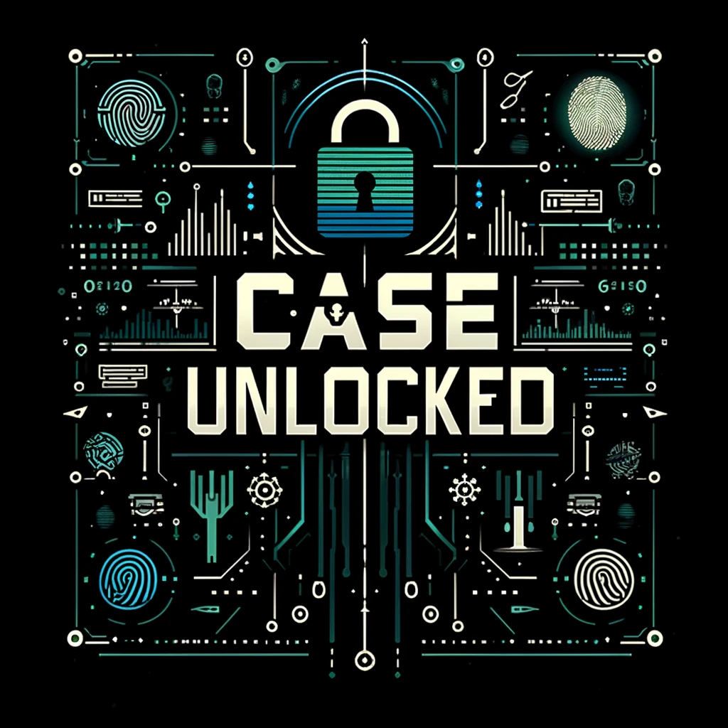 DALL·E 2024-04-11 12.33.54 - Create an image with the title 'Case Unlocked' placed in the very center, in bold and prominent lettering