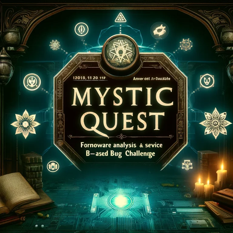 DALL·E 2024-05-15 12.09.37 - An image with the title 'Mystic Quest' centered at the top in a mystical, ancient font